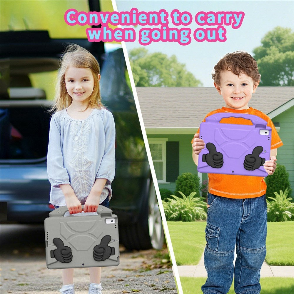 EIDERWOOD iPad 10.2" (2021 / 2020 / 2019) / Air (2019) Børne Tablet Cover m. Indbygget Ståfunktion - Grå