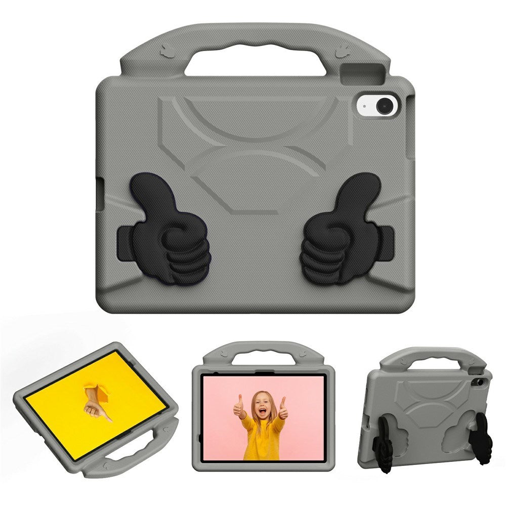 EIDERWOOD iPad Air 11" (2026 / 2025 / 2024) Børne Tablet Cover m. Indbygget Ståfunktion - Grå