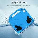 iPad Pro 12.9" (2022 / 2021 / 2020 / 2018) / Air 13" (2025 / 2024) / Pro 13" (2025 / 2024) - EIDERWOOD Børne Cover m. Thumb Kickstand - Blå