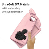 iPad Pro 12.9" (2022 / 2021 / 2020 / 2018) / Air 13" (2025 / 2024) / Pro 13" (2025 / 2024) - EIDERWOOD Børne Cover m. Thumb Kickstand - Lyserød