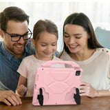 iPad Pro 12.9" (2022 / 2021 / 2020 / 2018) / Air 13" (2025 / 2024) / Pro 13" (2025 / 2024) - EIDERWOOD Børne Cover m. Thumb Kickstand - Lyserød