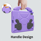 iPad 9.7" (2018 / 2017) / Air 2 / Air - EIDERWOOD Børne Cover m. Thumb Kickstand - Lilla