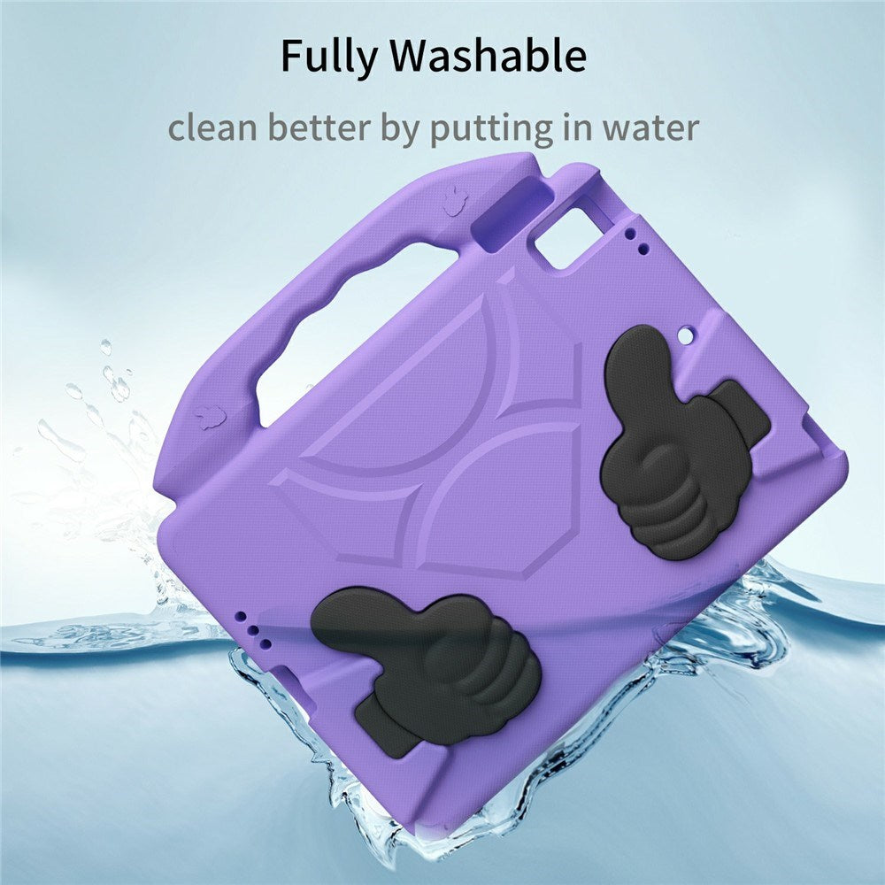 iPad 9.7" (2018 / 2017) / Air 2 / Air - EIDERWOOD Børne Cover m. Thumb Kickstand - Lilla