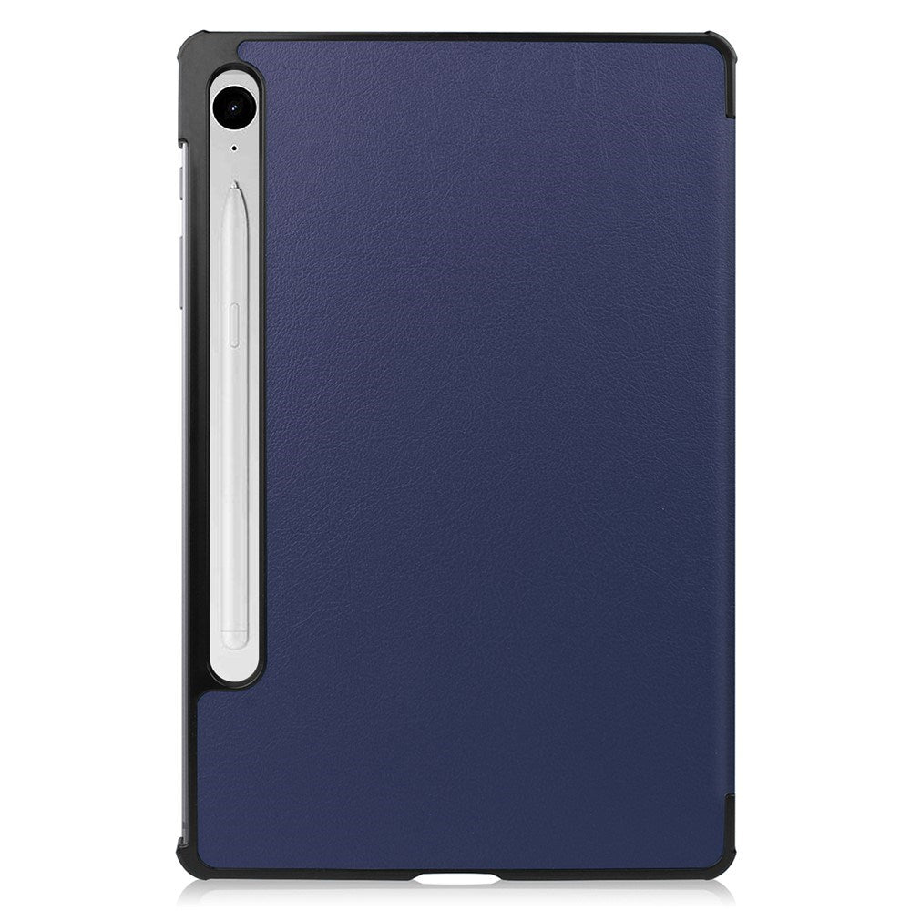 EIDERWOOD Samsung Galaxy Tab S11 / S10 Lite Tri-Fold Kunstlæder Flip Cover m. Stylus Pen Holder - Blå