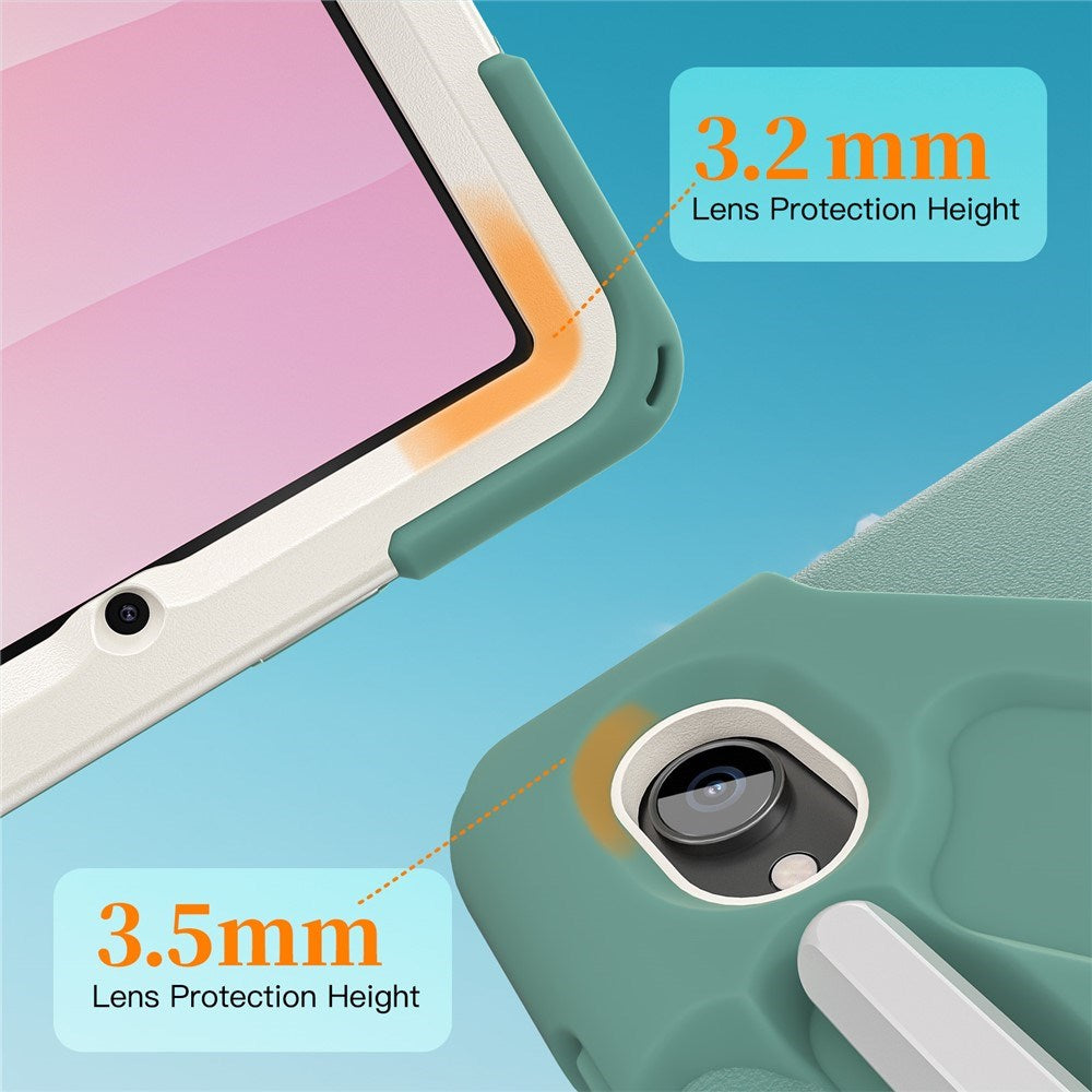 EIDERWOOD Samsung Galaxy Tab S11 Stødabsorberende Cover m. Roterbar Ståfunktion & Velcrostrop - Grøn