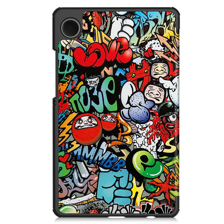 EIDERWOOD Samsung Galaxy Tab A11 Kunstlæder Tablet Cover m. Motiv - Graffiti