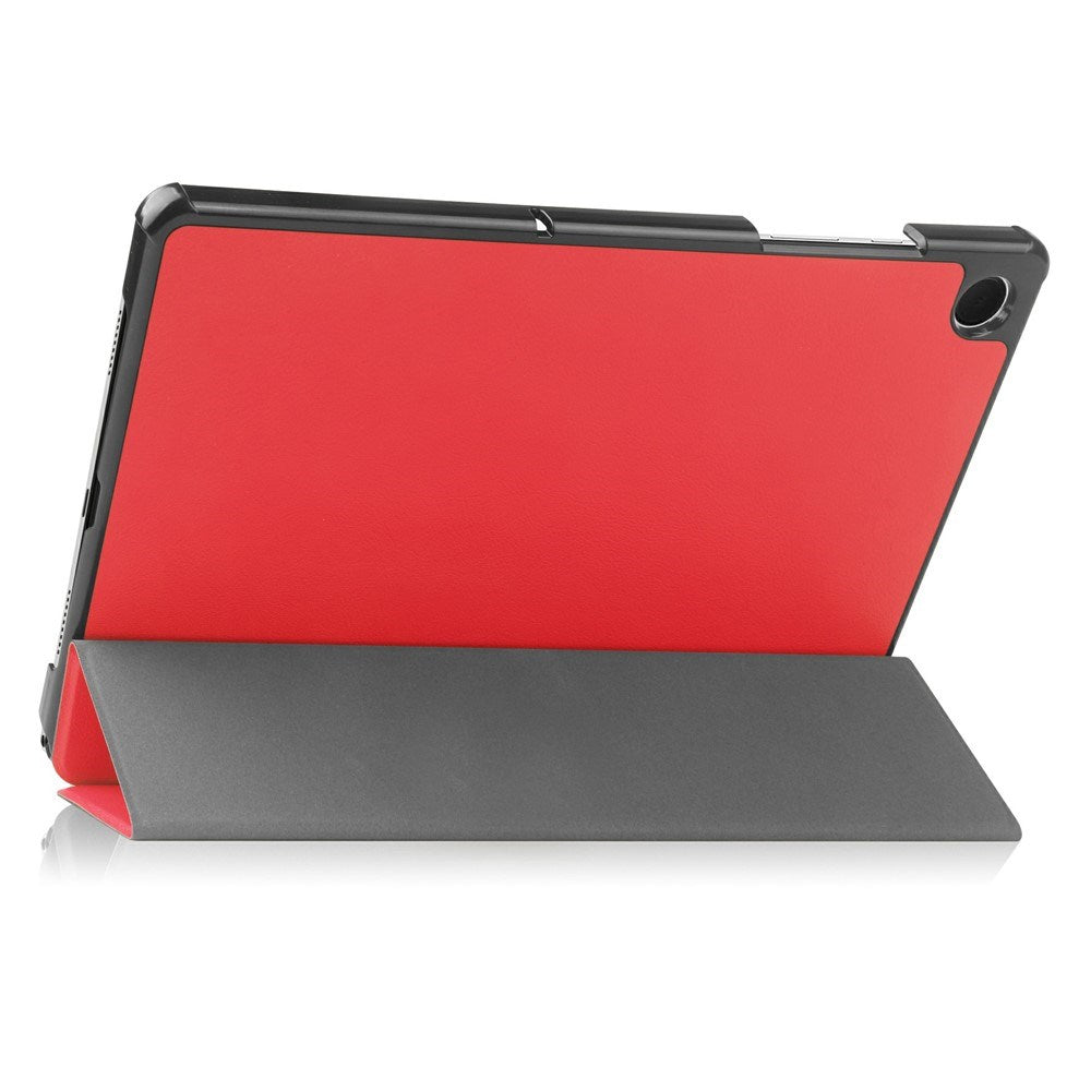 Samsung Galaxy Tab A11+ (Plus) EIDERWOOD Kunstlæder Tablet Cover m. Standerfunktion - Rød