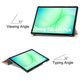 Samsung Galaxy Tab A11+ (Plus) EIDERWOOD Kunstlæder Tablet Cover m. Standerfunktion - Rose Gold