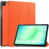 Samsung Galaxy Tab A11+ (Plus) EIDERWOOD Kunstlæder Tablet Cover m. Standerfunktion - Orange