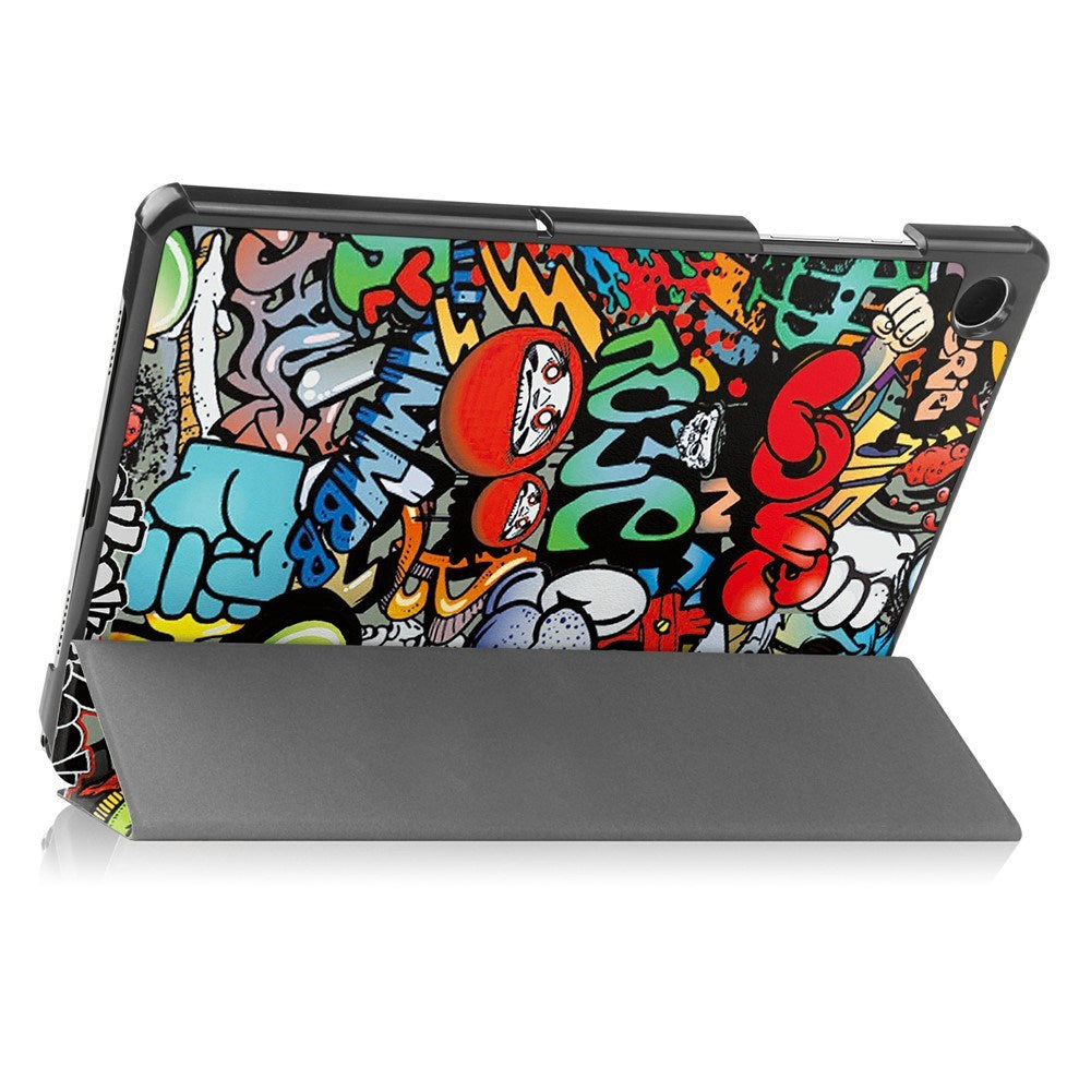 Samsung Galaxy Tab A11+ (Plus) EIDERWOOD Kunstlæder Tablet Cover m. Motiv - Graffiti
