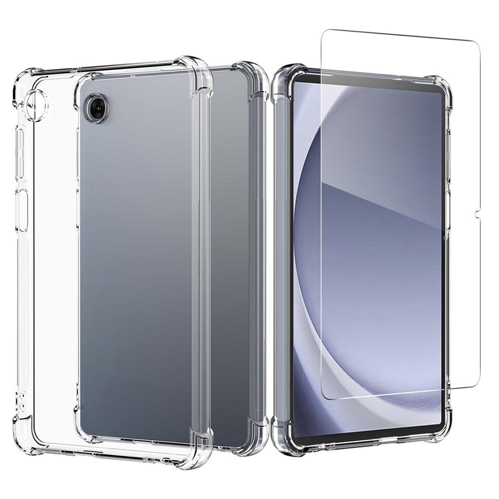 Samsung Galaxy Tab A11+ (Plus) EIDERWOOD Fleksibelt Plastik Tablet Cover - m. Skærmbeskyttelsesglas - Gennemsigtig