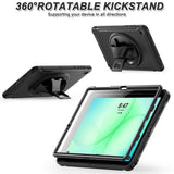 Samsung Galaxy Tab A11+ (Plus) EIDERWOOD Stødabsorberende Cover m. Roterbar Ståfunktion - Sort