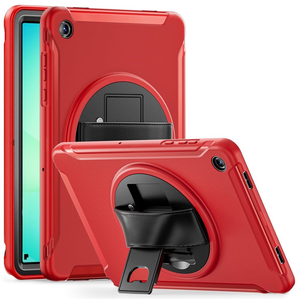 Samsung Galaxy Tab A11+ (Plus) EIDERWOOD Stødabsorberende Cover m. Roterbar Ståfunktion - Rød