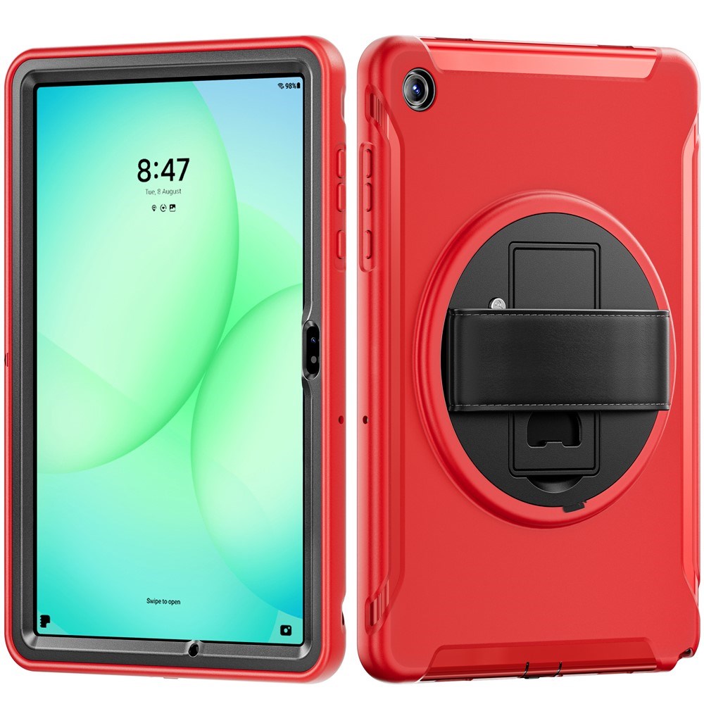 Samsung Galaxy Tab A11+ (Plus) EIDERWOOD Stødabsorberende Cover m. Roterbar Ståfunktion - Rød