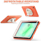 Samsung Galaxy Tab A11+ (Plus) EIDERWOOD Stødabsorberende Cover m. Roterbar Ståfunktion - Orange