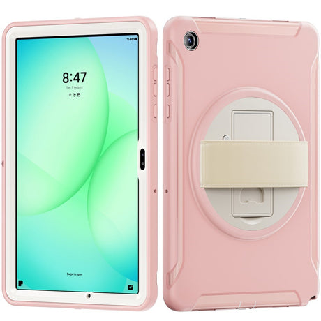 Samsung Galaxy Tab A11+ (Plus) EIDERWOOD Stødabsorberende Cover m. Roterbar Ståfunktion - Lyserød