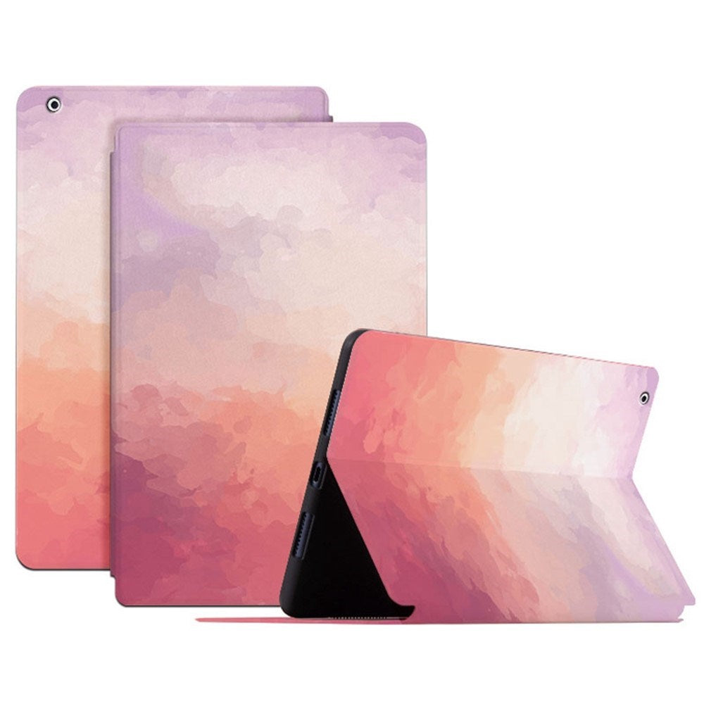iPad 4 / 3 / 2 - EIDERWOOD Kunstlæder Flip Cover m. Mønster - Lyserød