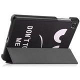 Lenovo Tab M8 (4. Gen.) - EIDERWOOD Tri-Fold Kunstlæder Flip Cover m. Mønster - Don't Touch Me
