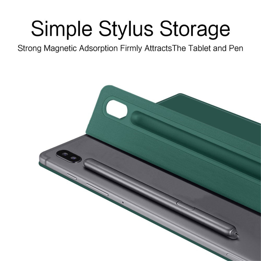 Samsung Galaxy Tab S8 / S7 - EIDERWOOD Kunstlæder Flip Cover m. Pen Holder - Grøn