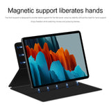 Samsung Galaxy Tab S8 / S7 - EIDERWOOD Kunstlæder Flip Cover m. Pen Holder - Sort