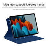 Samsung Galaxy Tab S8 / S7 - EIDERWOOD Kunstlæder Flip Cover m. Pen Holder - Blå