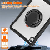 iPad 11" (2025) / iPad 10.9" (2024/2022) Håndværker Tablet Cover m. Håndholder & Kickstand - Gennemsigtig / Sort