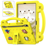 EIDERWOOD Samsung Galaxy Tab S11 / S10 Lite / S10 FE / S9 FE / S9 / S8 / S7 - Børne Cover m. Kickstand & Håndtag - Gul