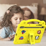 EIDERWOOD Samsung Galaxy Tab S11 / S10 Lite / S10 FE / S9 FE / S9 / S8 / S7 - Børne Cover m. Kickstand & Håndtag - Gul