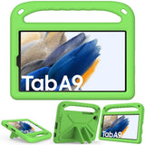 EIDERWOOD Samsung Galaxy Tab A11 / A9 Børnecover med Kickstand og Håndtag - Grøn