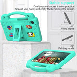 EIDERWOOD Samsung Galaxy Tab A11 / A9 Børnecover med Kickstand og Håndtag - Grøn