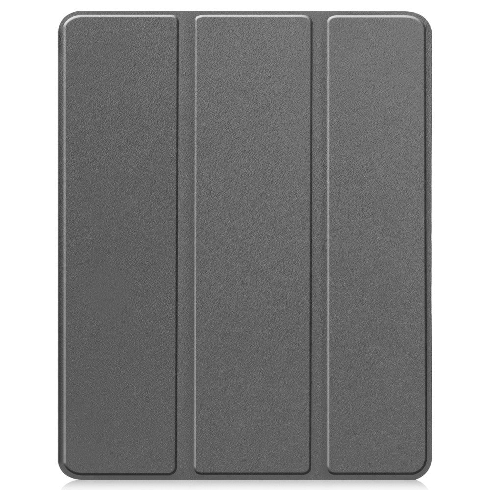 EIDERWOOD iPad Air 13" (2024) Tri-Fold Kunst Læder Tablet Cover m. Apple Pencil Holder - Grå