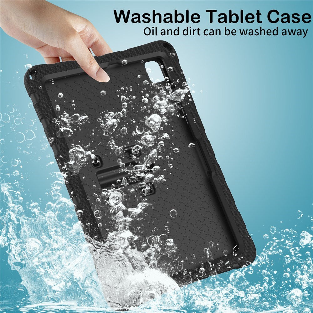 Samsung Galaxy Tab A11+ (Plus) / A9+ (Plus) EIDERWOOD Butterfly Børne Cover m. Skulderstrop & Ståfunktion - Sort