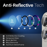 NORTHJO iPhone 16 / 16 Plus Beskyttelse til Kameralinse m. Pyntesten - Multi