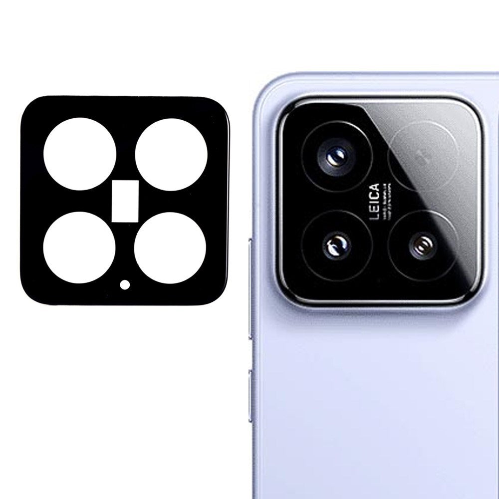 Xiaomi 15 - Hærdet Kameralinsebeskyttelsesglas - Sort
