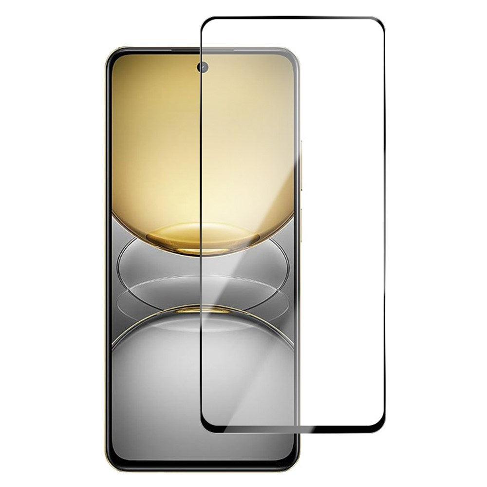 Realme C75 - Hærdet Skærmbeskyttelsesglas - Full Fit - Gennemsigtig / Sort