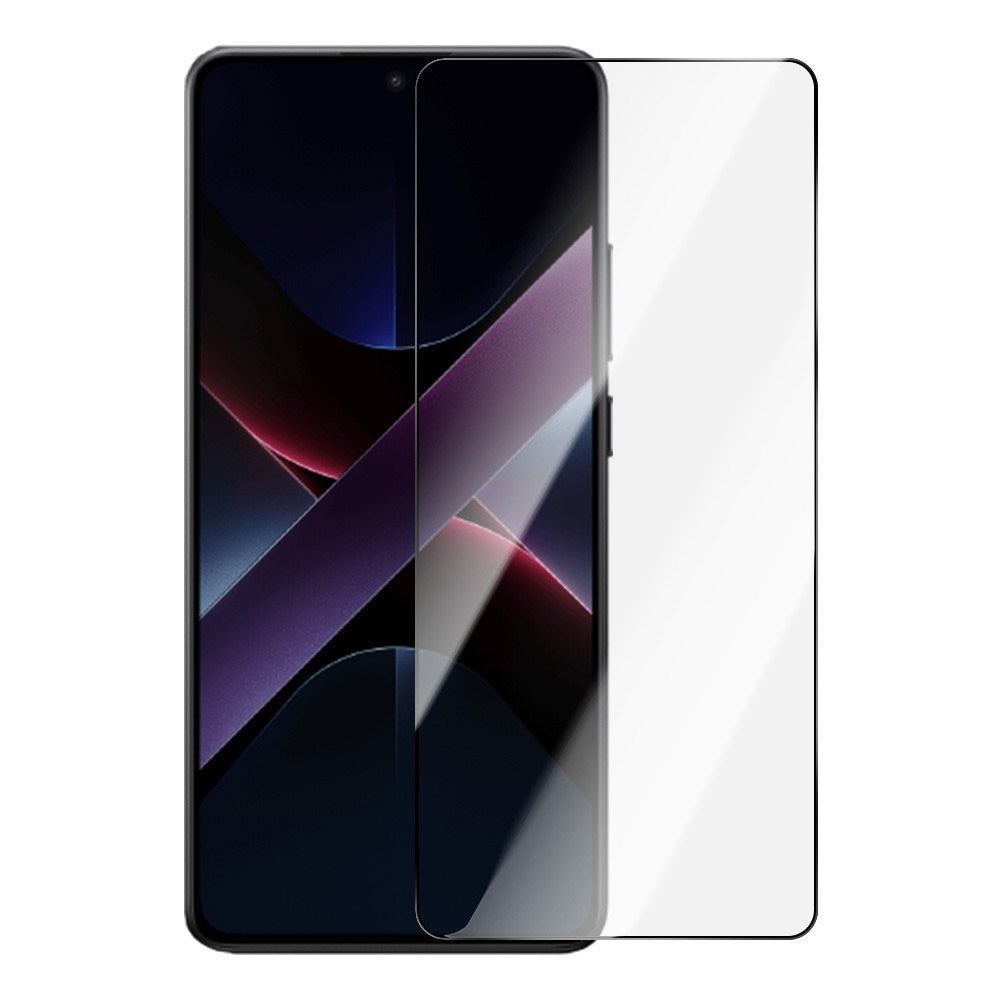 Xiaomi Poco X7 Pro - Hærdet Skærmbeskyttelsesglas - Gennemsigtig / Sort