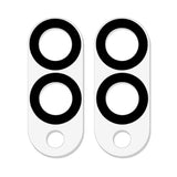 Samsung Galaxy S25 Edge Kameralinsebeskyttelse - 2 Stk. - Gennemsigtig / Sort