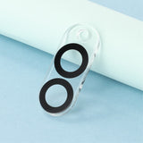 Samsung Galaxy S25 Edge Kameralinsebeskyttelse - 2 Stk. - Gennemsigtig / Sort