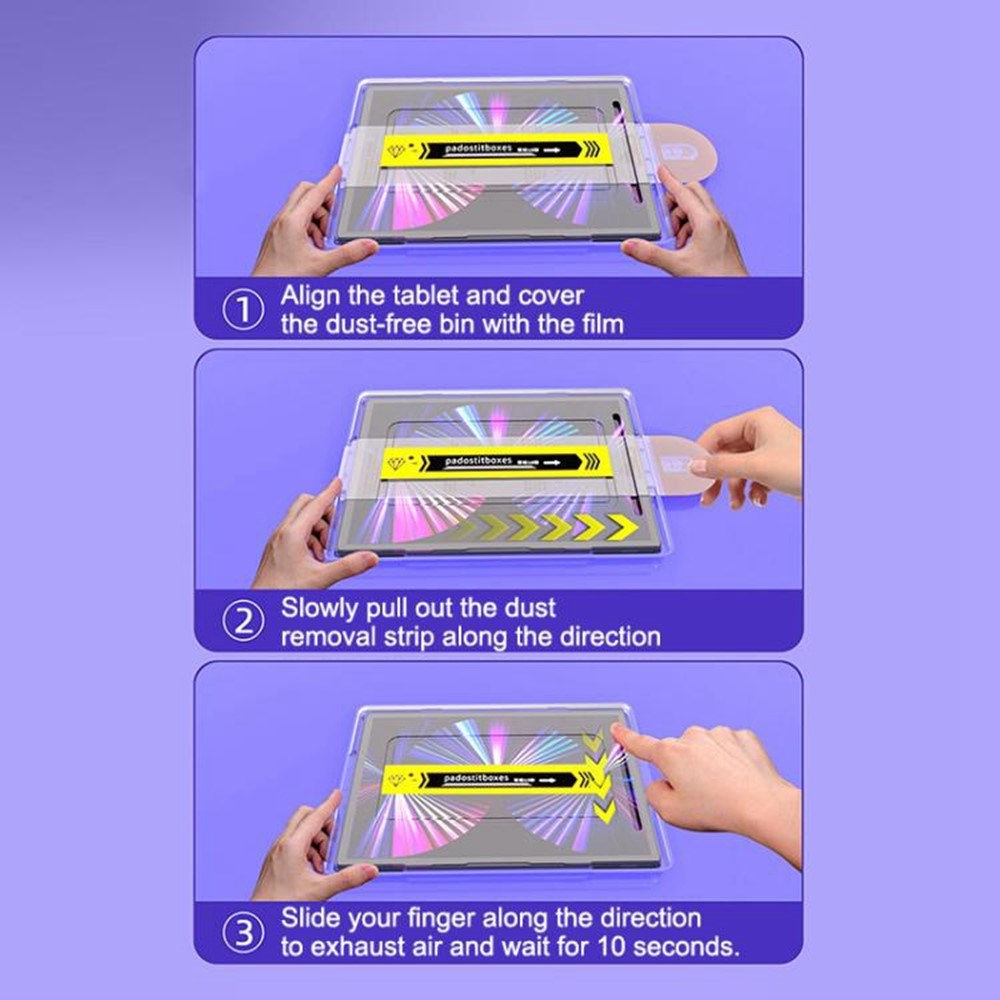 Samsung Galaxy Tab A11 / A9 Skærmbeskyttelsesglas - inkl. Installationsramme - Gennemsigtig
