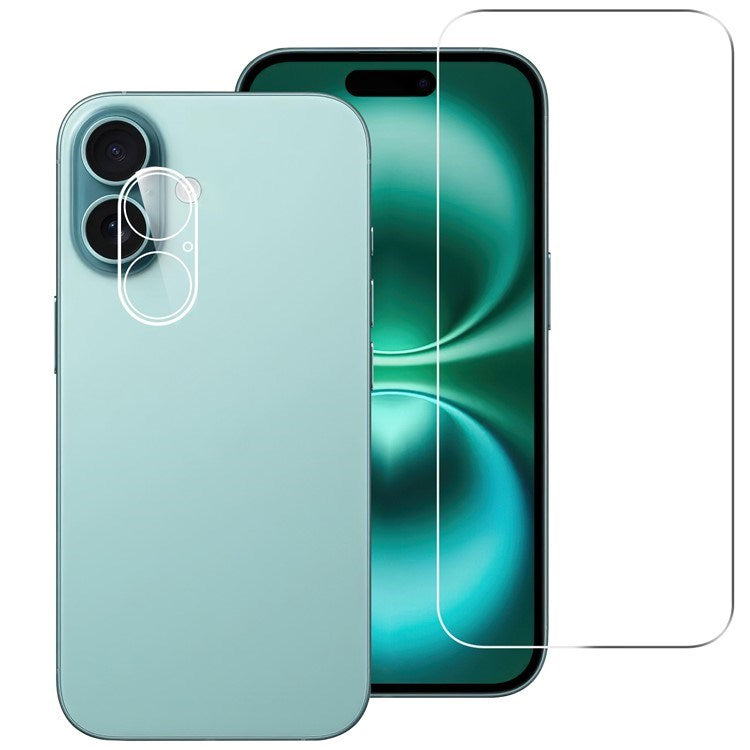 iPhone 17 - 2-i-1 Beskyttelsessæt - Hærdet Skærmbeskyttelsesglas & 2 stk Kameralinsebeskyttelsesfilm - Gennemsigtig