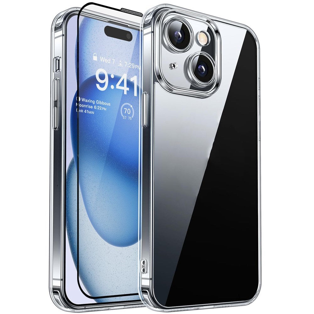 RURIHAI - iPhone 15 - 2-i-1 Beskyttelsessæt - Gennemsigtig