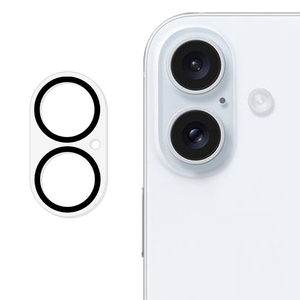 iPhone 17 Hærdet Kameralinsebeskyttelse - Gennemsigtig / Sort