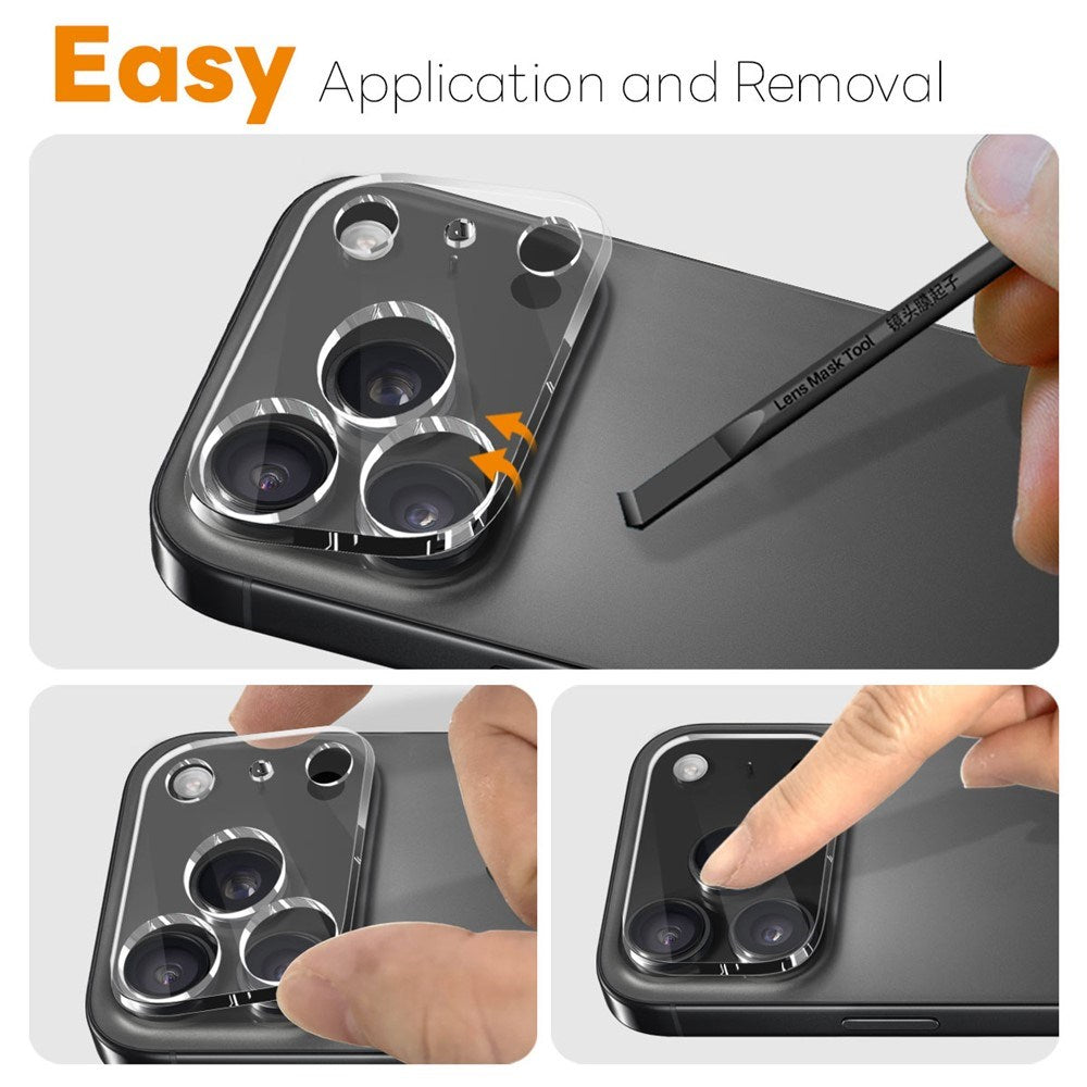 NORTHJO iPhone 17 Pro Max Kameralinsebeskyttelse - Gennemsigtig