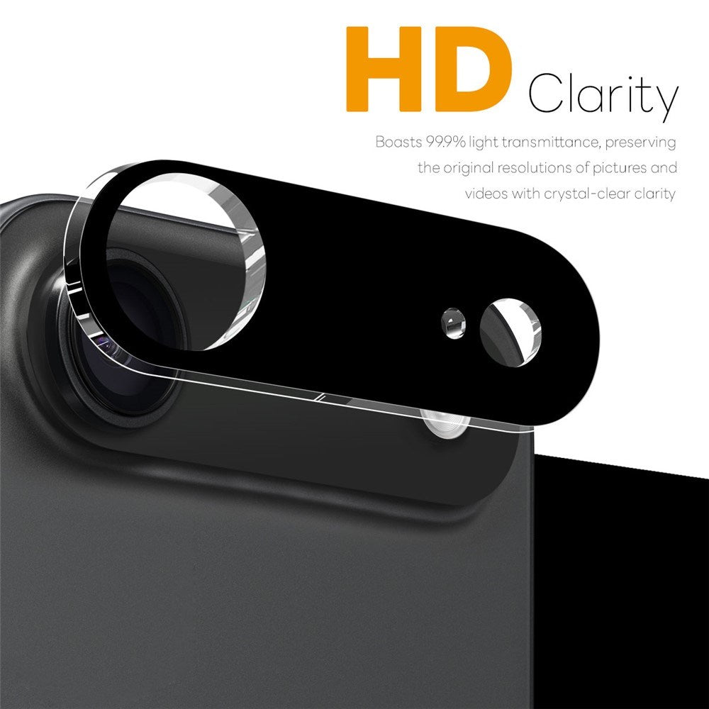 NORTHJO iPhone Air  Hærdet Kameralinsebeskyttelsesglas - Sort - 2 Stk.