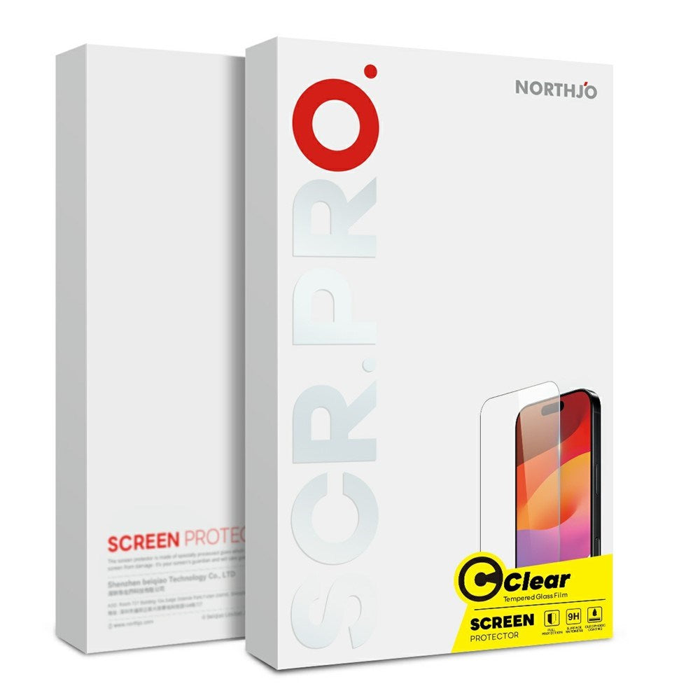NORTHJO iPhone 17 Pro Max Hærdet Skærmbeskyttelsesglas 0.3mm - 2 stk.