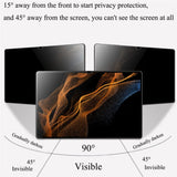 Samsung Galaxy Tab A9 Hærdet Skærmbeskyttelsesglas m. Privacy - Gennemsigtig