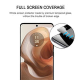 Motorola Edge 50 Ultra - Full Fit - Skærmbeskyttelsesglas - Gennemsigtig / Sort Kant