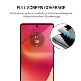 Motorola Edge 50 Fusion - Full Fit - Skærmbeskyttelsesglas - Gennemsigtig / Sort Kant