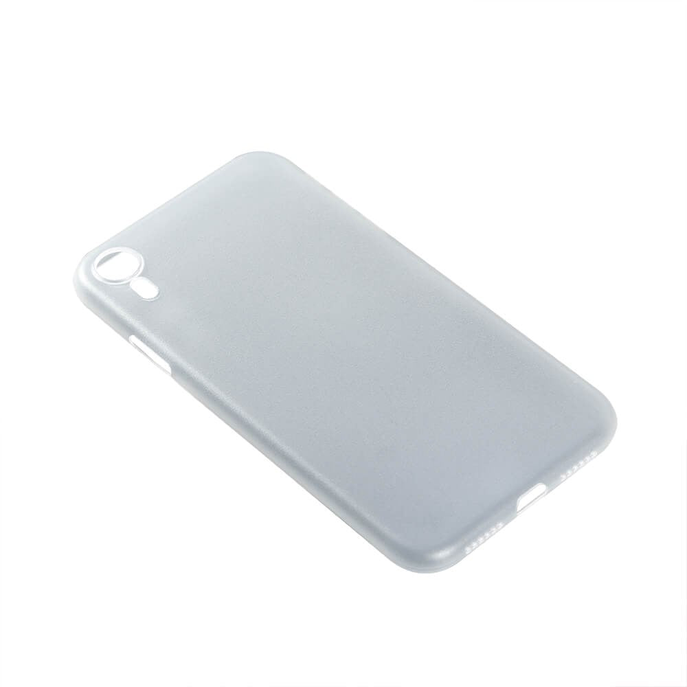 iPhone XR GEAR Semi Transparent Fleksibelt Plast Mobil Cover - Hvid