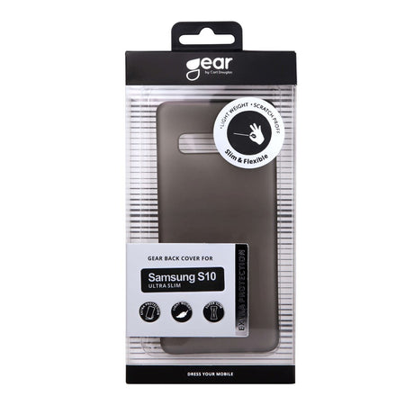 Samsung Galaxy S10 GEAR Semi Transparent Fleksibelt Plast Mobil Cover - Sort